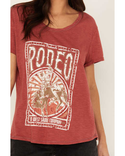 Panhandle Women's Rodeo Short Sleeve Graphic Tee, Red, hi-res