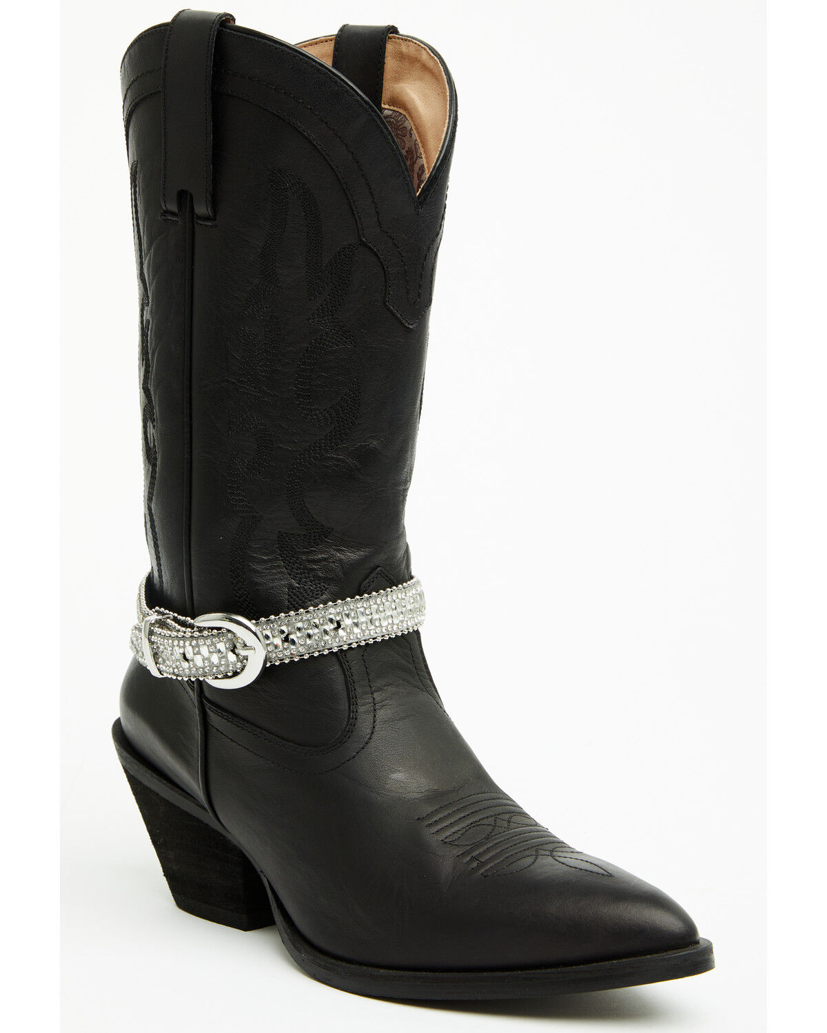 Image #1 - Shyanne Women's Rhinestone Boot Strap, Silver, hi-res