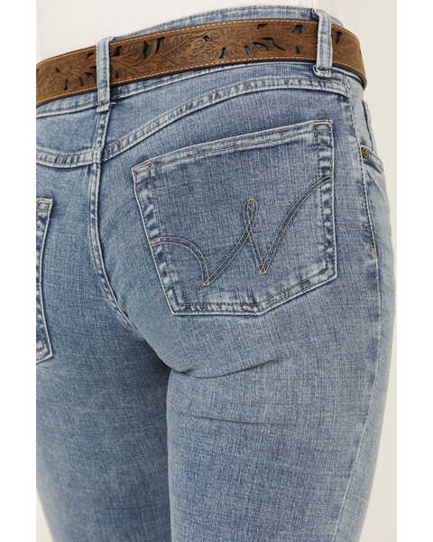 Image #4 - Wrangler Women's Essential Jayne Dark Wash Mid Rise Straight Stretch Denim Jeans, Dark Wash, hi-res