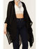 Image #3 - Shyanne Women's Chevron Tassel Chenille Shawl, Black, hi-res