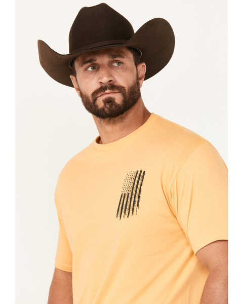 Image #2 - Howitzer Men's Must One Flag Short Sleeve Graphic T-Shirt, Mustard, hi-res