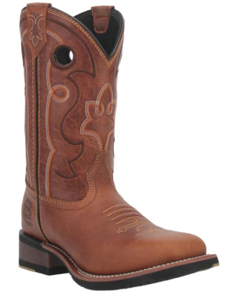 Dan Post Women's Jesse Brown Performance Leather Western Boot - Wide Square Toe , Brown, hi-res