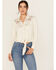 Image #1 - Idyllwind Women's Jessamin Embellished Long Sleeve Tie-Front Snap Western Shirt, Ivory, hi-res