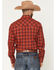 Image #4 - Wrangler Retro Men's Plaid Print Long Sleeve Snap Western Shirt, Red, hi-res