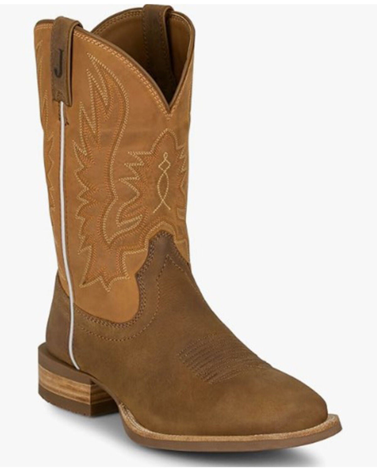 Justin Men's Rustle Performance Western Boots - Broad Square Toe, Rust Copper, hi-res