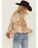 Image #2 - Ariat Women's Southwestern Print Sweater Poncho, Oatmeal, hi-res