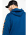 Image #5 - Hawx® Men's Logo Sleeve Performance Fleece Hooded Work Sweatshirt - Big & Tall, Blue, hi-res