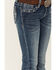Image #2 - Grace in LA Girls' Medium Wash Horseshoe Pocket Bootcut Jeans, Medium Wash, hi-res