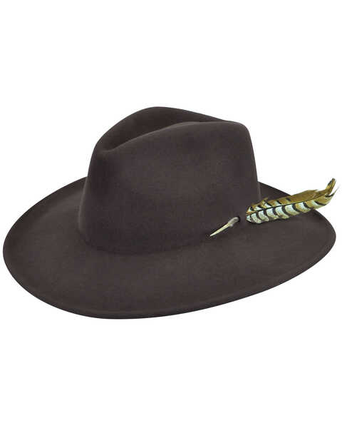 Renegade by Bailey Men's Calico Felt Western Fashion Hat, Brown, hi-res
