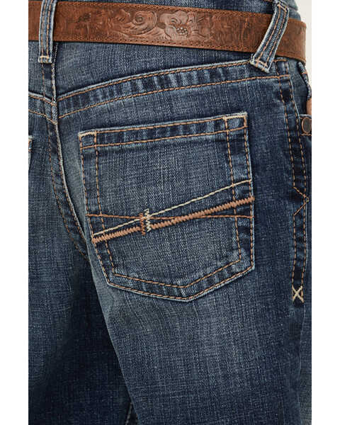 Image #4 - Ariat Boys' Medium Wash B4 Relaxed Stretch Bootcut Jeans, Medium Wash, hi-res