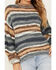 Image #3 - Cleo + Wolf Women's Striped Oversized Sweater , Slate, hi-res