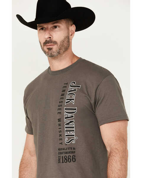 Image #3 - Jack Daniels Men's Old No.7 Short Sleeve Graphic T-Shirt, Charcoal, hi-res