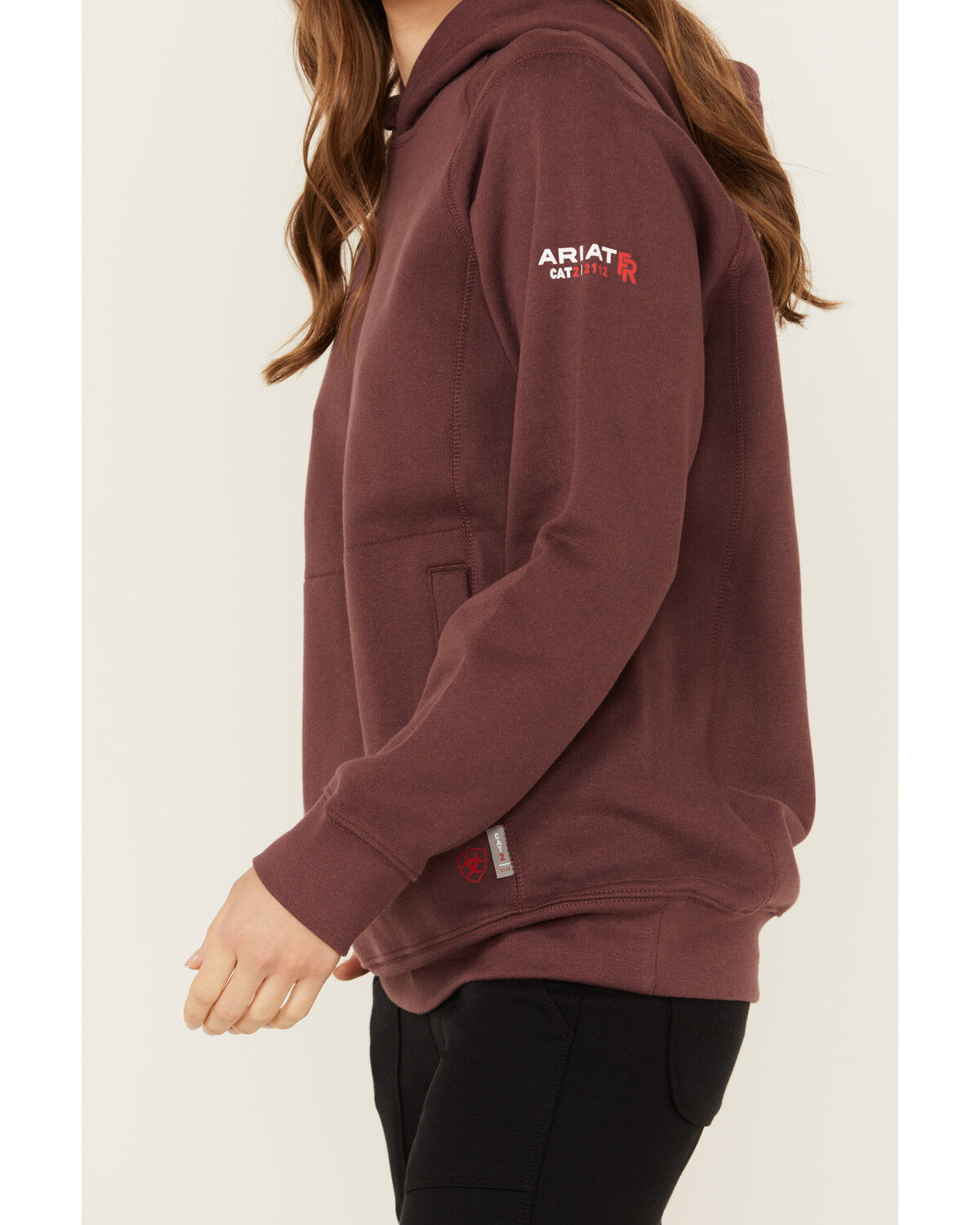 Image #3 - Ariat Women's FR Rev Pullover Hoodie, Purple, hi-res