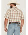 Image #4 - Wrangler Retro Men's Plaid Print Short Sleeve Snap Western Shirt, Lt Brown, hi-res