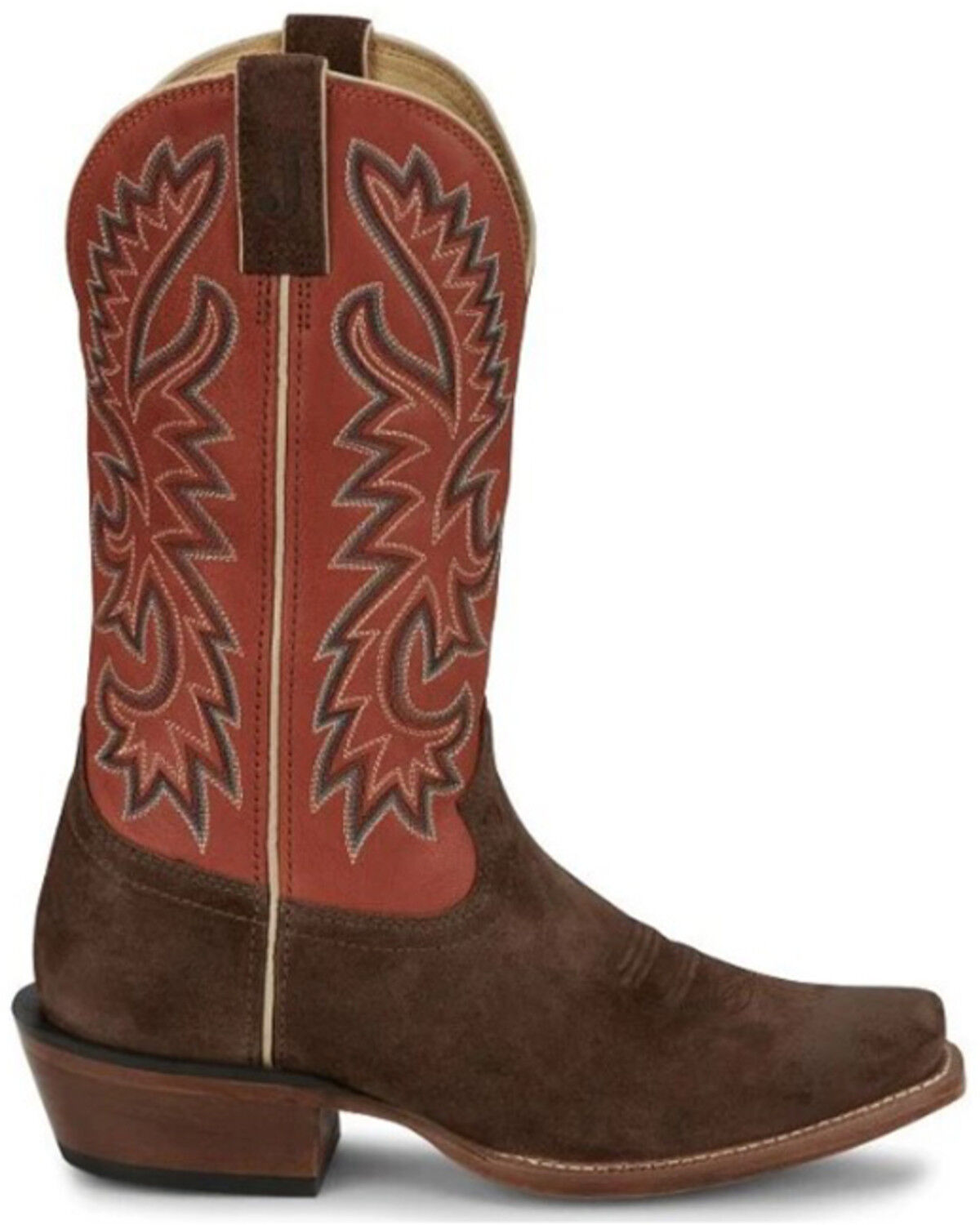 Image #2 - Justin Men's Show Off Tall Western Boots - Square Toe, Dark Brown, hi-res