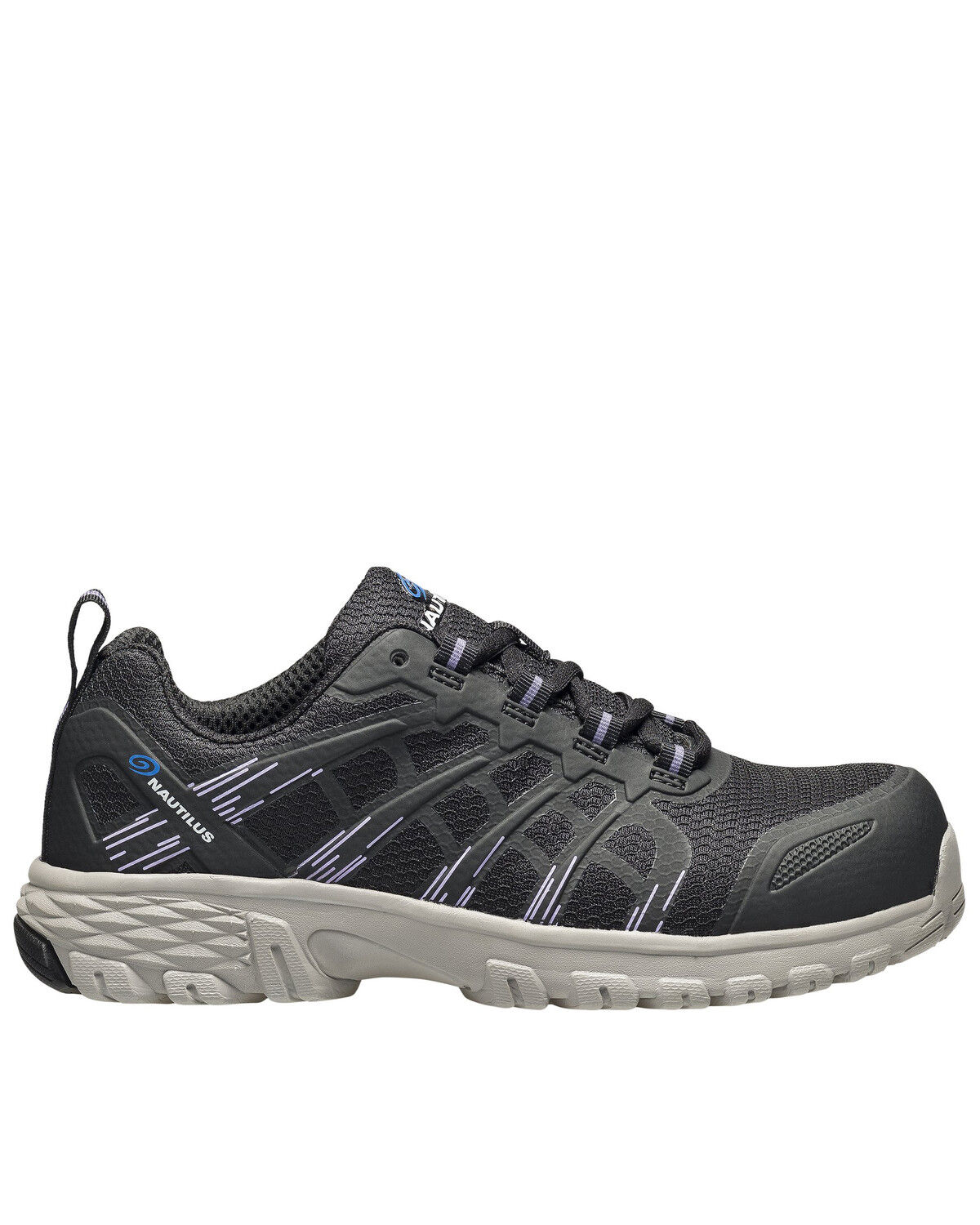 Image #2 - Nautilus Women's Stratus Slip Resisting Work Shoes - Composite Toe, Black, hi-res