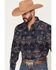Image #2 - Cody James Men's Bowie Knife Southwestern Print Long Sleeve Snap Flannel Shirt, Navy, hi-res
