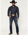 Image #1 - Ariat Men's M8 Langston Brock Dark Wash Slim Straight Stretch Denim Jeans, Dark Wash, hi-res