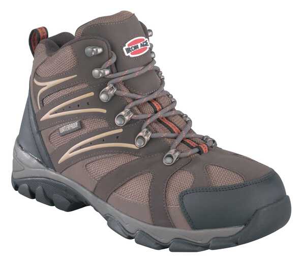 Image #1 - Iron Age Men's Surveyor Hiker Boots - Steel Toe, Brown, hi-res