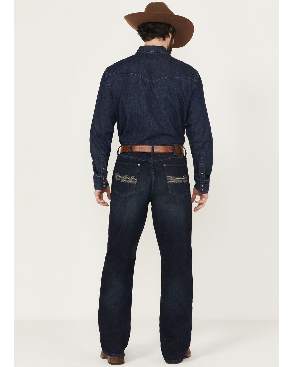 Image #3 - Wrangler 20X Men's Alvarado 33 Dark Wash Extreme Relaxed Straight Stretch Denim Jeans, Dark Wash, hi-res