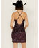 Image #4 - En Creme Women's Cowl Neck Sequin Mini Dress , Purple, hi-res