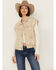 Image #1 - Revel Women's Button-Down Denim Vest, Tan, hi-res