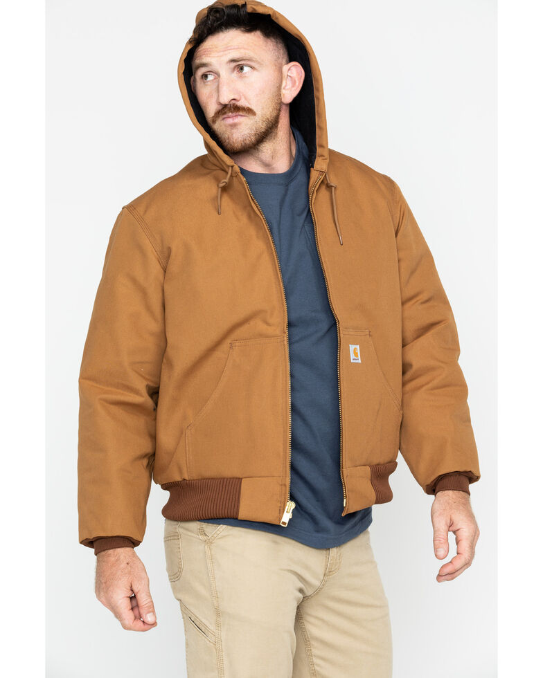 Carhartt Quilted Flannel-Lined Duck Active Jacket, Carhartt Brown, hi-res