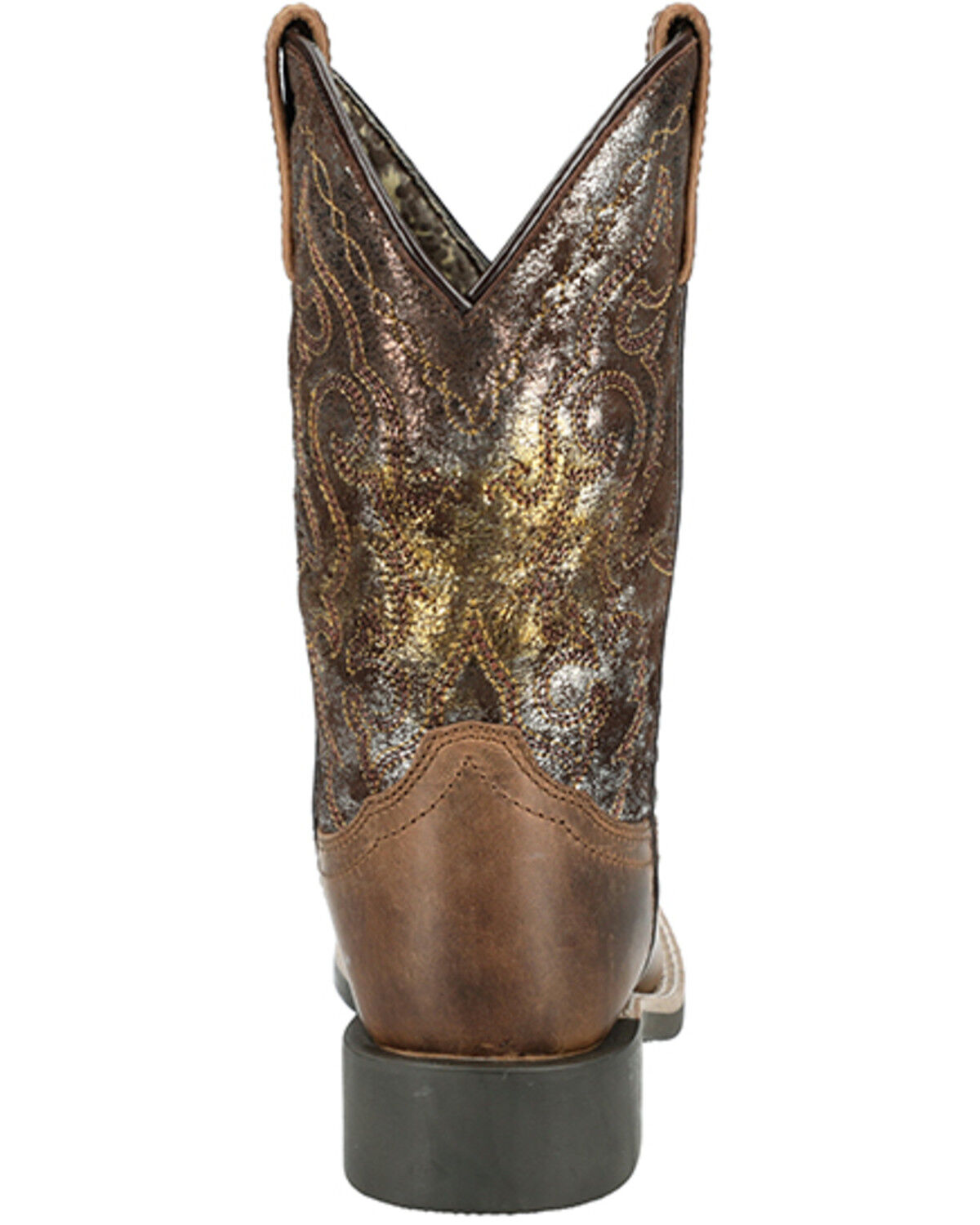 Image #5 - Smoky Mountain Little Girls' Sadie Western Boots - Broad Square Toe, Brown, hi-res