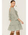Mikarose Women's Dallas Gingham Long Sleeve Dress, Green, hi-res