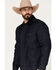 Image #2 - Cody James Men's Grand Teton Dark Wash Sherpa Cord Collar Denim Jacket, Dark Wash, hi-res
