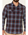 Flag & Anthem Men's Dillion Vintage Wash Plaid Long Sleeve Button Down Western Shirt , Blue, hi-res