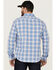 Flag & Anthem Men's Sanderson Dobby Plaid Long Sleeve Button Down Western Shirt , Blue, hi-res