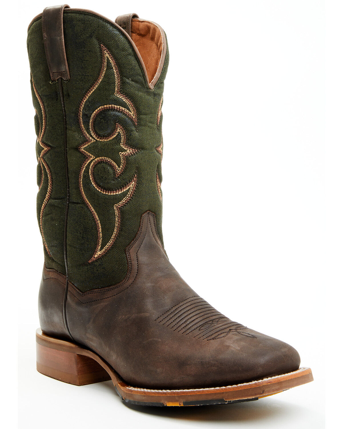 Image #1 - Dan Post Men's Jenks Performance Western Boots - Broad Square Toe, Brown, hi-res