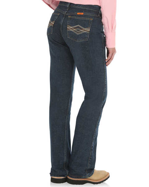 Image #1 - Wrangler Women's FR Crosshatch Jeans , Indigo, hi-res