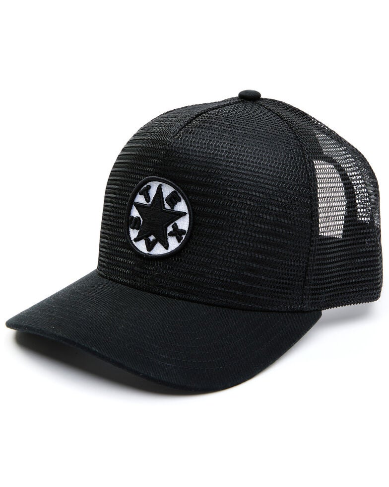 Oil Field Hats Men's Heather Grey & Black Texas Star Patch MeshBack