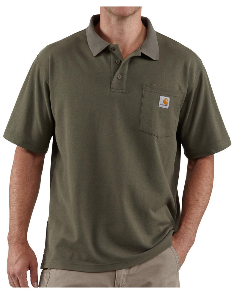 Carhartt Men's Contractors Pocket Short Sleeve Work Polo Shirt | Sheplers