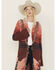 Image #2 - Powder River Outfitters Women's Scenic Print Fringe Cape Duster, Rust Copper, hi-res