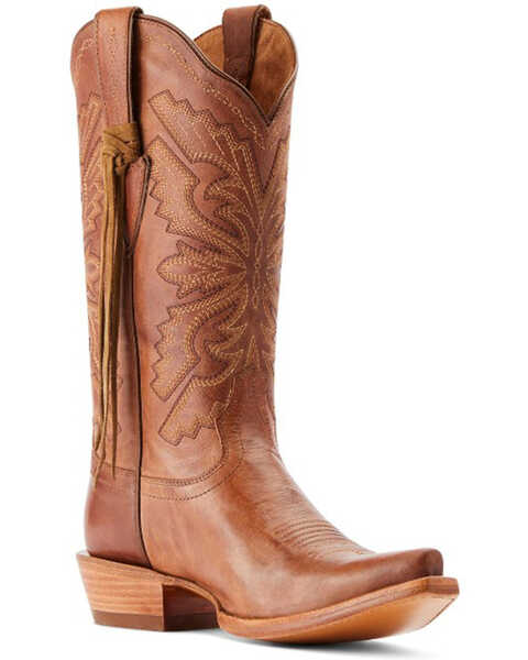 Image #1 - Ariat Women's Martina Western Boots - Snip Toe , Beige, hi-res