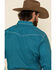 Wrangler 20X Men's Advanced Comfort Geo Print Long Sleeve Western Shirt , Blue, hi-res