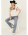 Image #1 - Free People Women's Ribbed Short Sleeve Embroidered Shirt , White, hi-res