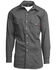 Image #1 - Lapco Men's FR Solid Long Sleeve Snap Western Work Shirt , Grey, hi-res