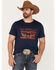 Image #1 - Levi's Men's Logo Patent Horse Graphic T-Shirt, Navy, hi-res