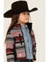Image #2 - Cowgirl Hardware Girls' Desert Serape Striped Poly Shell Jacket, Pink, hi-res