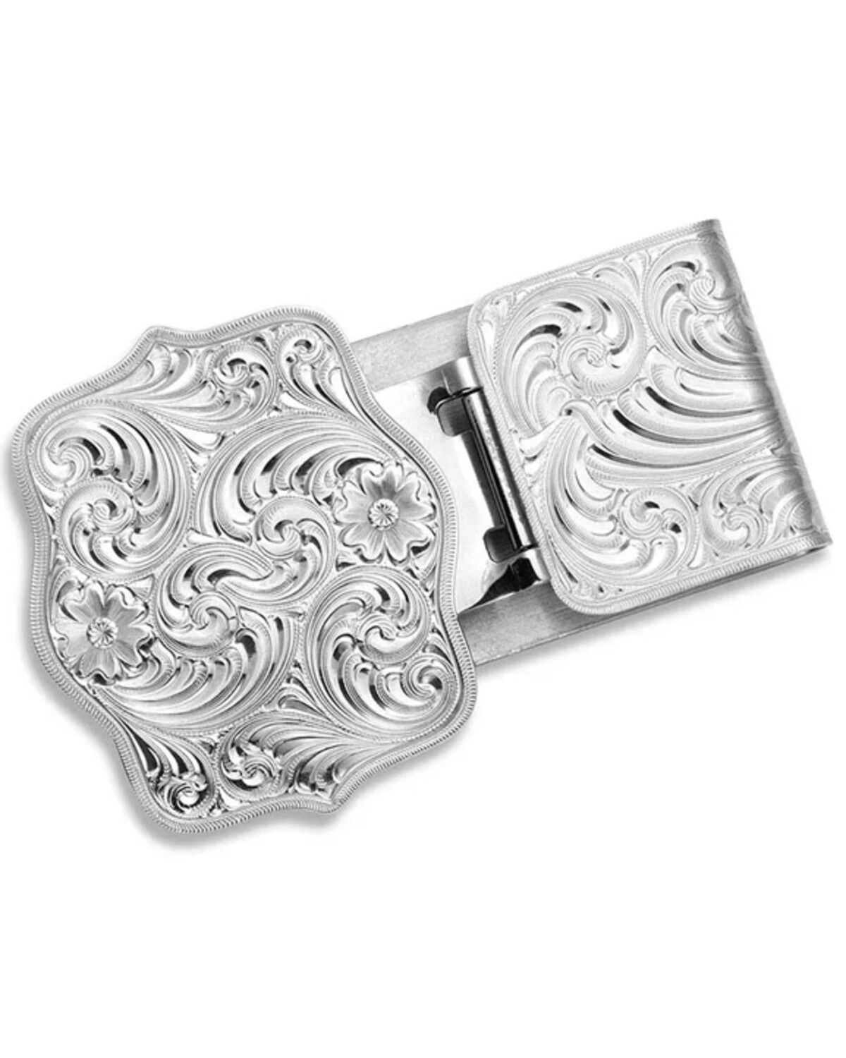 Image #1 - Montana Silversmiths Women's Legacy Mini Buckle Money Clip, Silver, hi-res