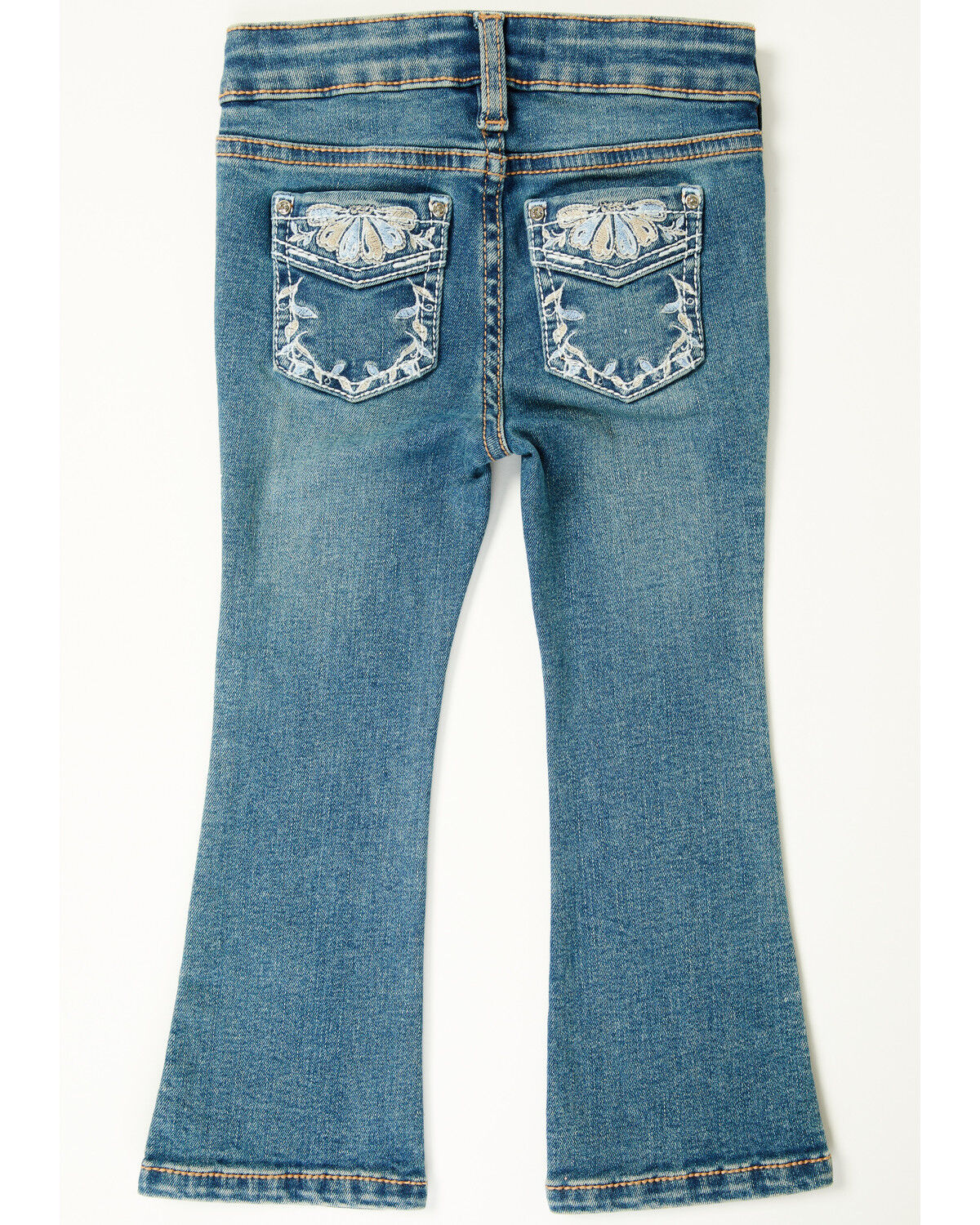 Image #1 - Shyanne Toddler Girls' Shayla Bootcut Embroidery Stretch Denim Jeans, Medium Wash, hi-res