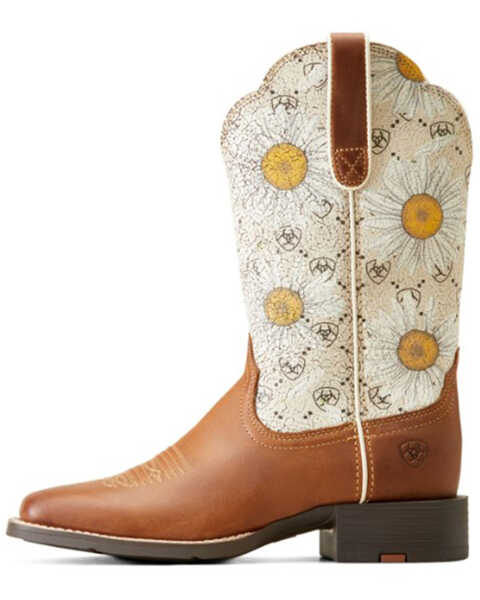 Image #2 - Ariat Women's Round Up Western Round Up Boots - Broad Square Toe , Brown, hi-res