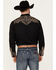 Image #4 - Scully Men's Embroidered Scroll Long Sleeve Snap Western Shirt, Black, hi-res
