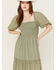 Image #2 - Flying Tomato Women's Tier Midi Dress, Sage, hi-res