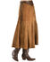 Kobler Leather Women's Choctaw Tooled Leather Lace-Up Suede Skirt, Cognac, hi-res