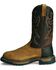 Image #9 - Rocky Men's Branson Roper Work Boots - Round Toe, Brown, hi-res